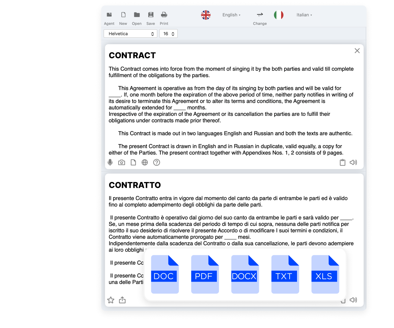 Translate Multiple Document Formats